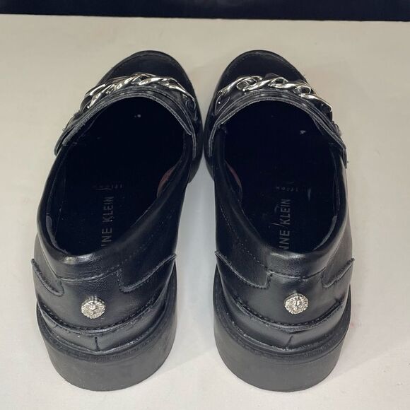 Anne Klein Chunky Lug Sole Loafer Black size 7 - Picture 4 of 10